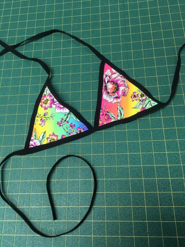 RAINBOW FLOWER | Triangle Top, Women's Festival Top, Rave Top