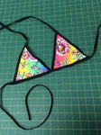 RAINBOW FLOWER | Triangle Top, Women's Festival Top, Rave Top