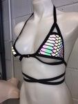 SLITHER | Reflective Cage Top, Women's Festival Top, Rave Top