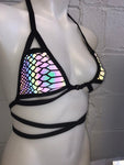 SLITHER | Reflective Cage Top, Women's Festival Top, Rave Top