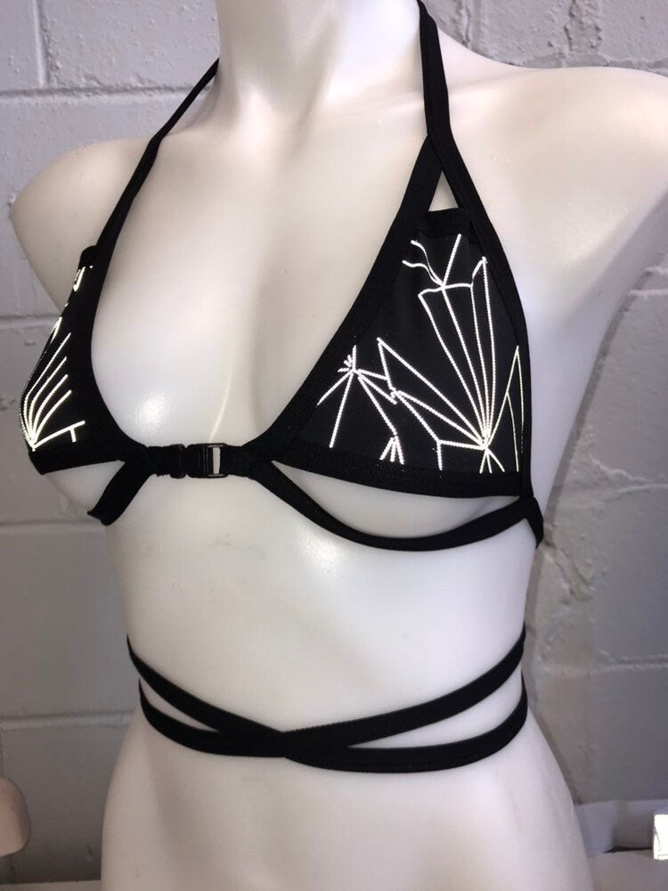 REFRACTION | REFLECTIVE | Cage Top, Women's Festival Top, Rave Top