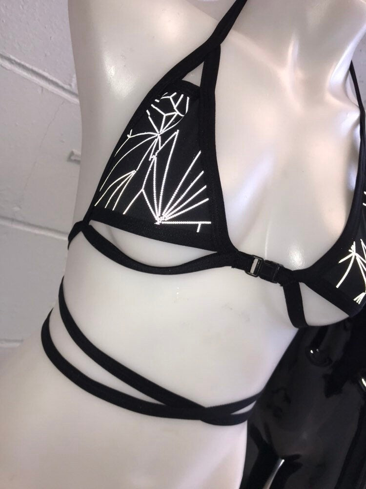 REFRACTION | REFLECTIVE | Cage Top, Women's Festival Top, Rave Top