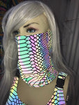 SLITHER | REFLECTIVE | Dust Mask, Rave Mask, Festival Mask, Gaiter