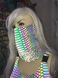 SLITHER | REFLECTIVE | Dust Mask, Rave Mask, Festival Mask, Gaiter