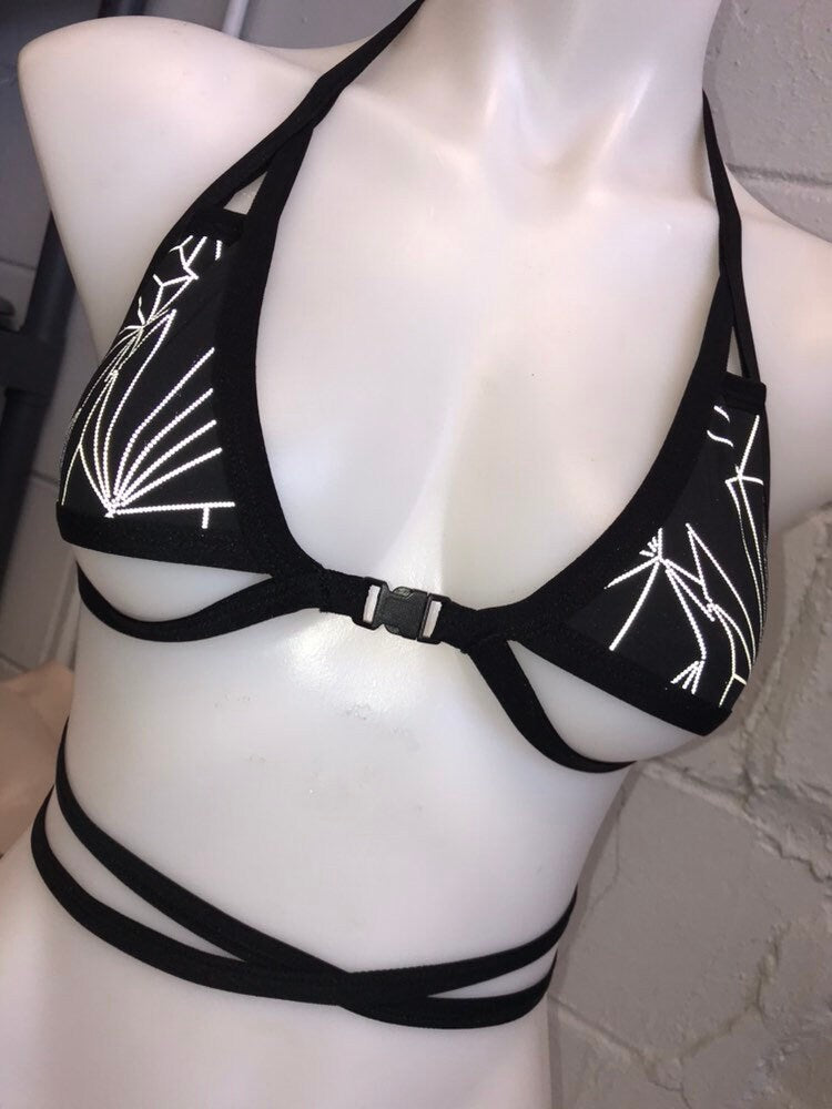 REFRACTION | REFLECTIVE | Cage Top, Women's Festival Top, Rave Top