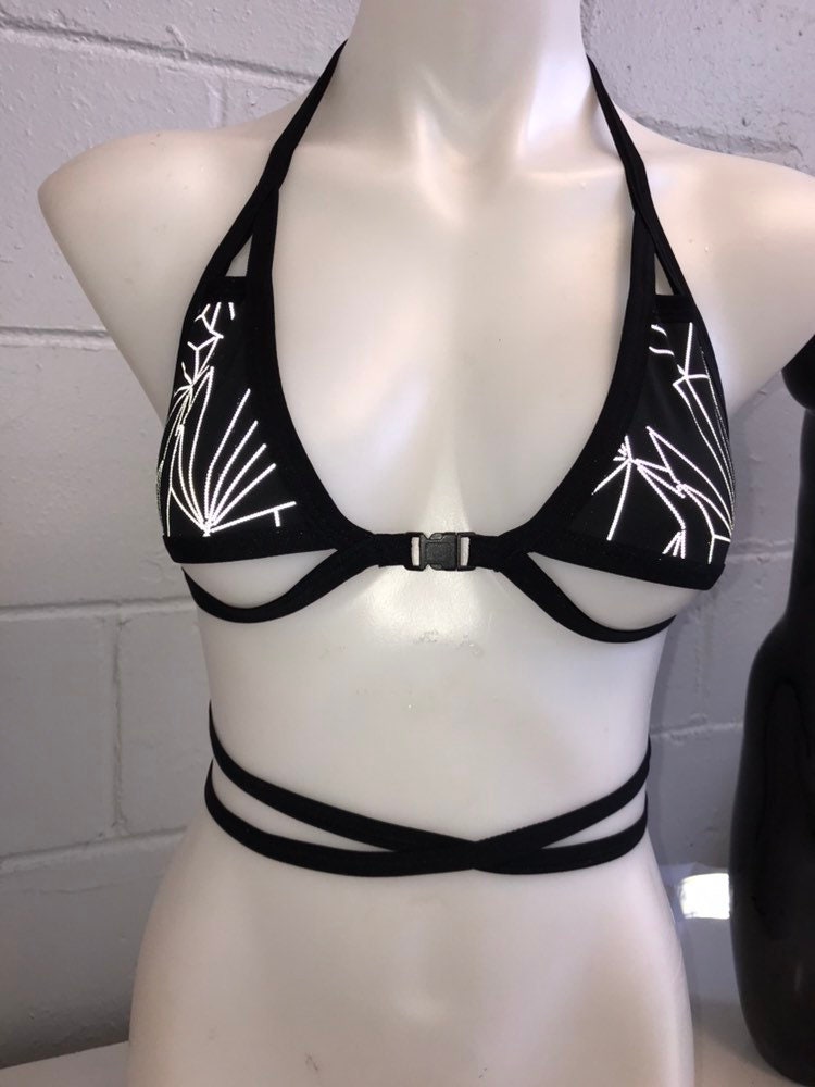 REFRACTION | REFLECTIVE | Cage Top, Women's Festival Top, Rave Top