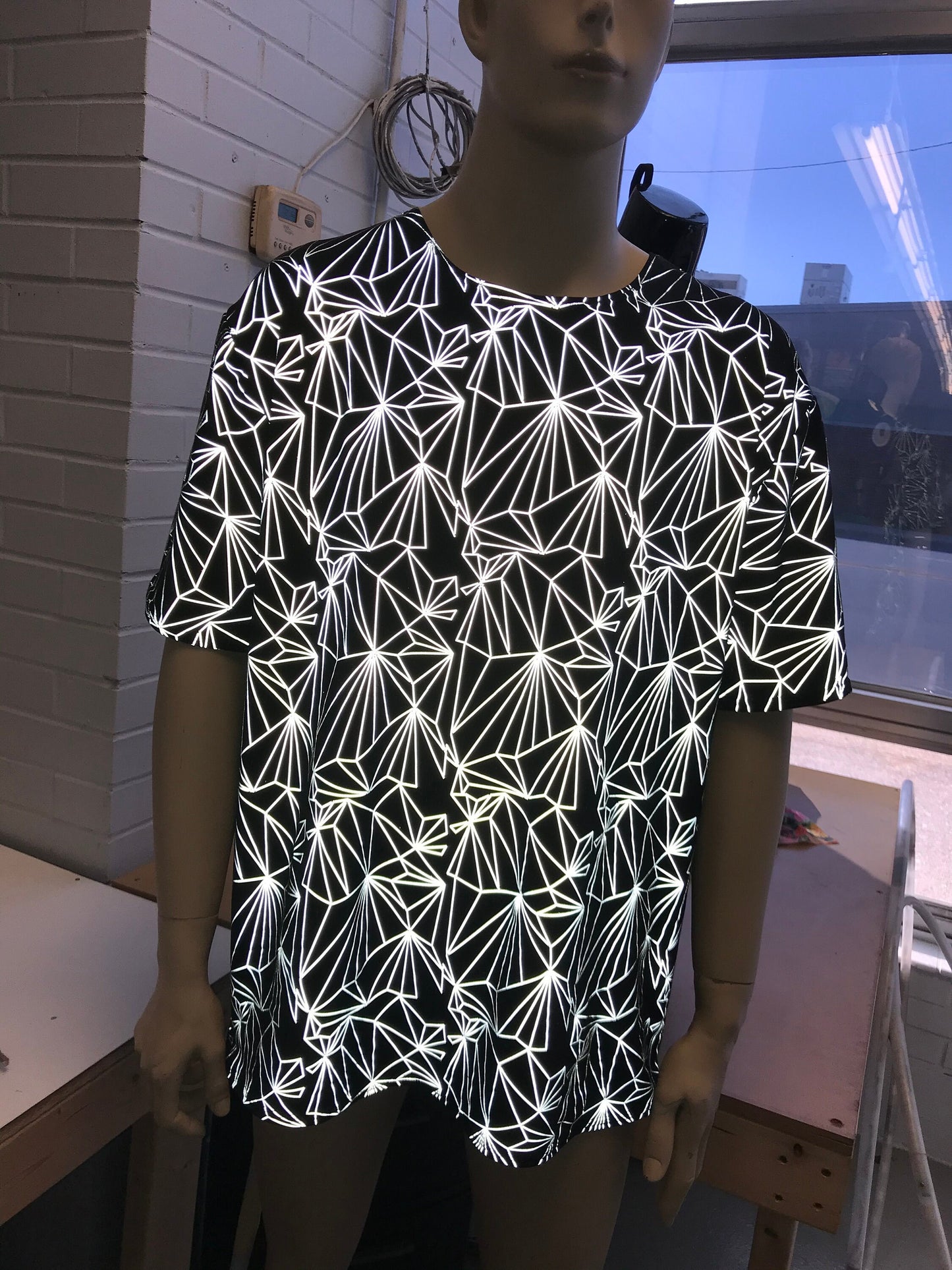 REFRACTION | Reflective | Slim Fit Men's Rave T-shirt, Festival Shirt