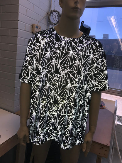 REFRACTION | Reflective | Slim Fit Men's Rave T-shirt, Festival Shirt