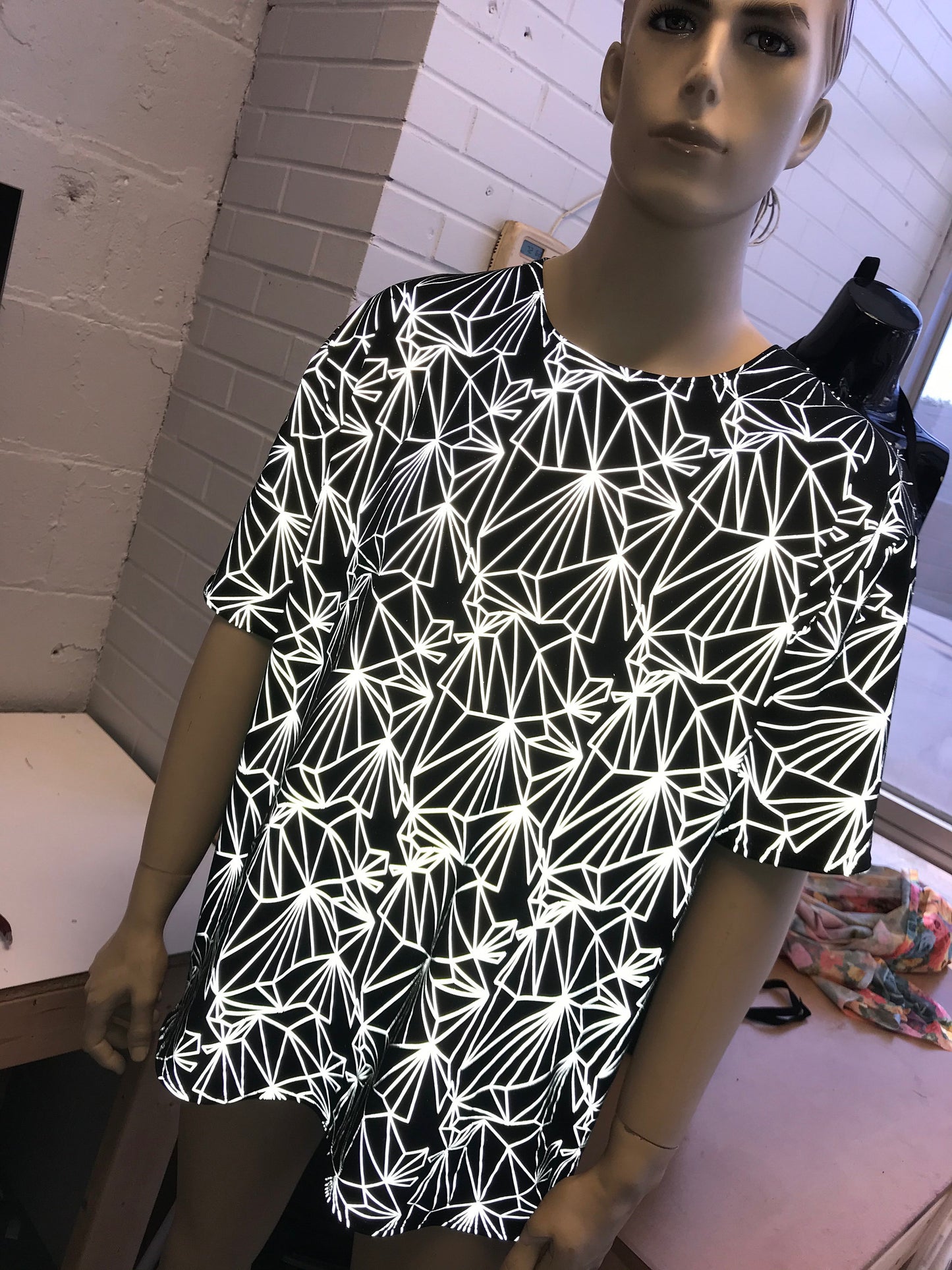 REFRACTION | Reflective | Slim Fit Men's Rave T-shirt, Festival Shirt