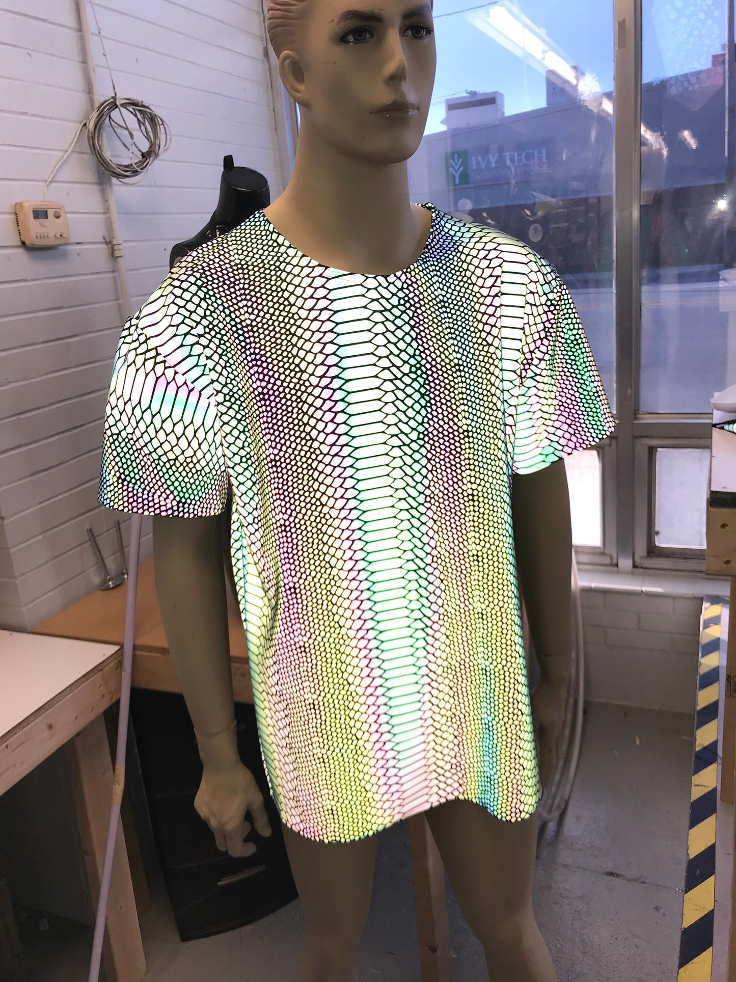 SLITHER | Reflective | Slim Fit Men's Rave T-shirt, Festival Shirt
