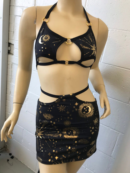 GOLD GODDESS VIBES | Nova Top, Women's Festival Top, Rave Top