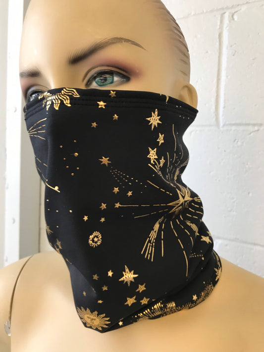 GOLD GODDESS VIBES | Dust Mask, Rave Mask, Festival Mask, Gaiter
