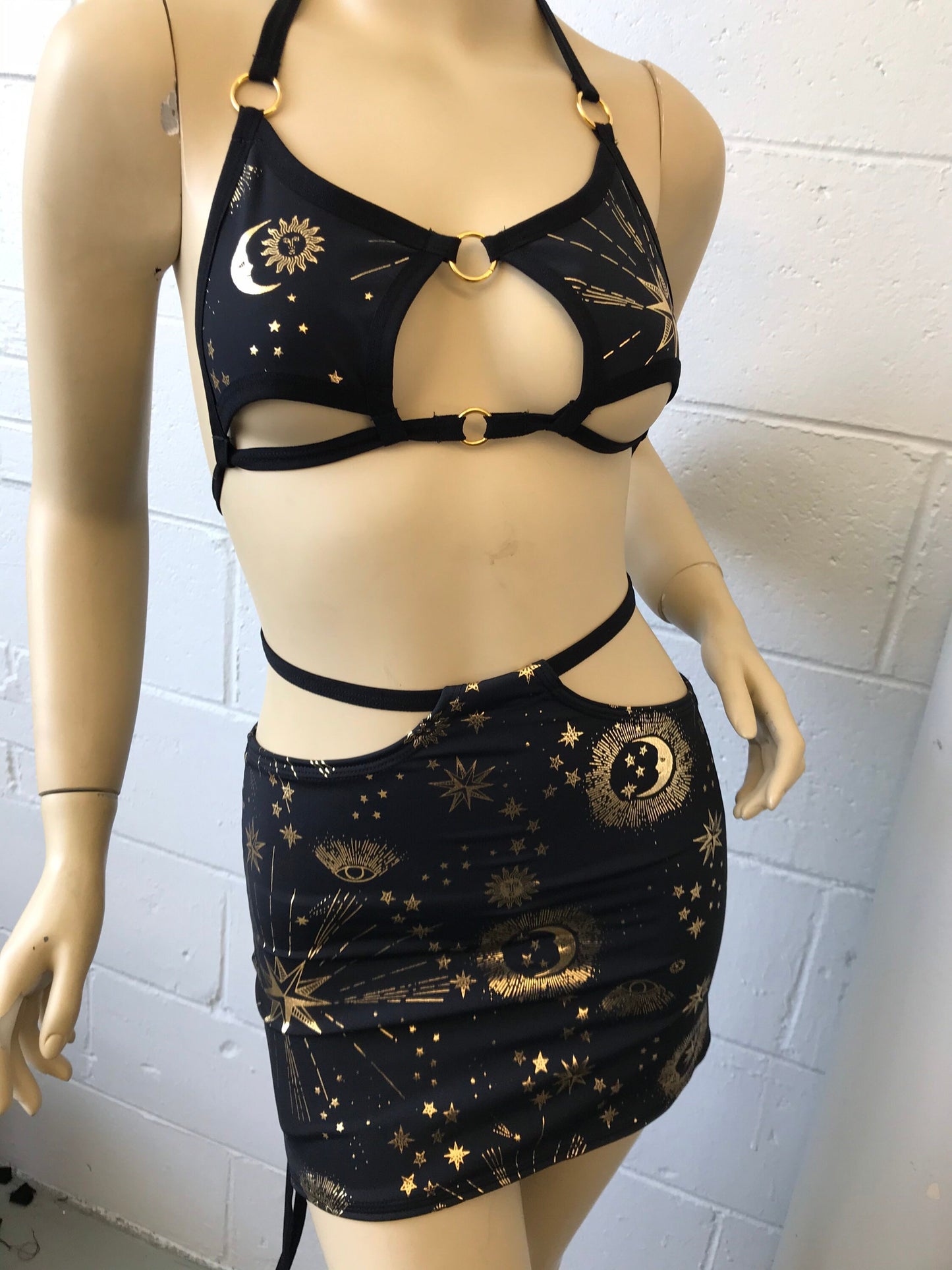 GOLD GODDESS VIBES | Nova Top, Women's Festival Top, Rave Top