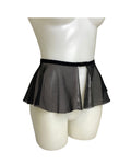 BLACK DARK STARR | Black Fishnet Ultra Mini Buckle Skirt, Rave Skirt, Festival Bottom