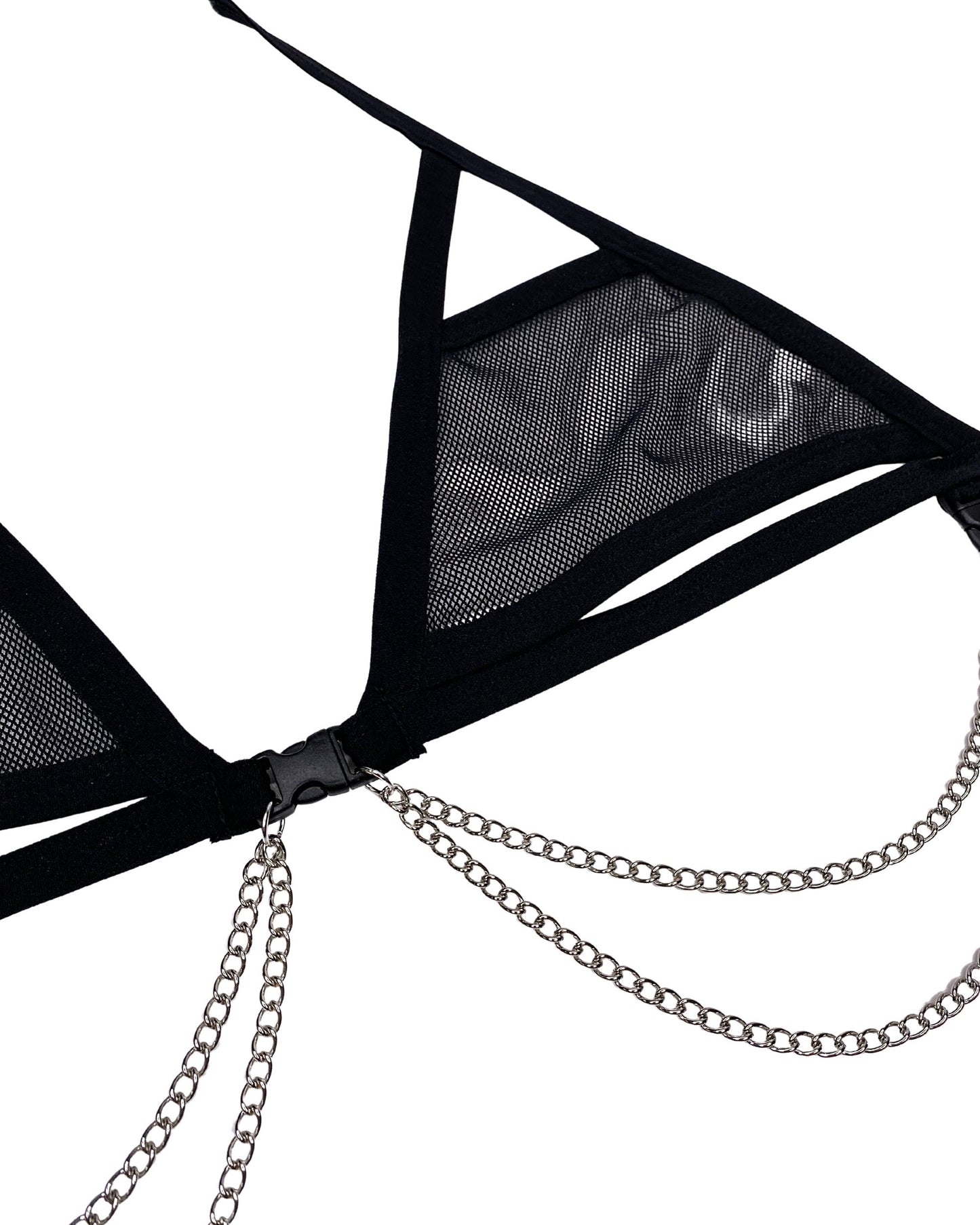 BLACK DARK STARR | Chain Cage Top, Festival Top, Rave Top with Chains