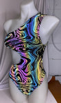 OIL SPILL | Rainbow Reflective | Cut Out Bodysuit