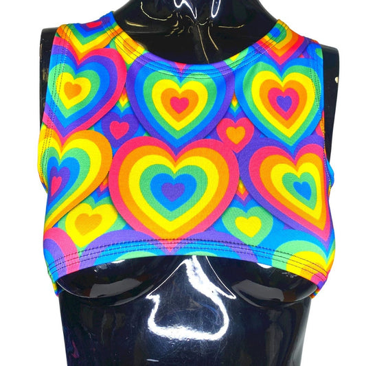 POSITIVE VIBRATIONS | Underboob Sporty Crop Top, Women's Festival Top, Rave Top