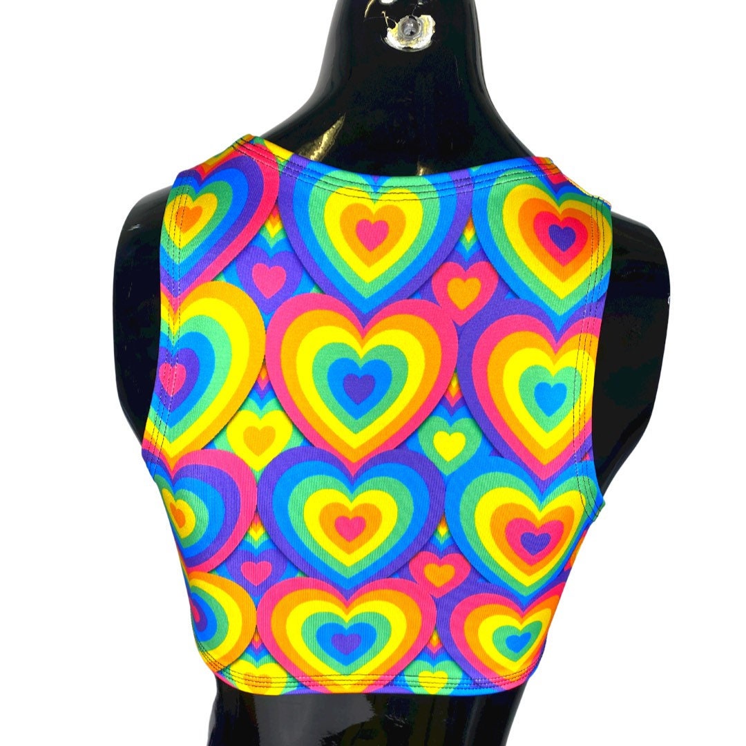 POSITIVE VIBRATIONS | Underboob Sporty Crop Top, Women's Festival Top, Rave Top