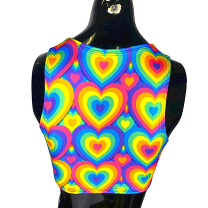 POSITIVE VIBRATIONS | Underboob Sporty Crop Top, Women's Festival Top, Rave Top