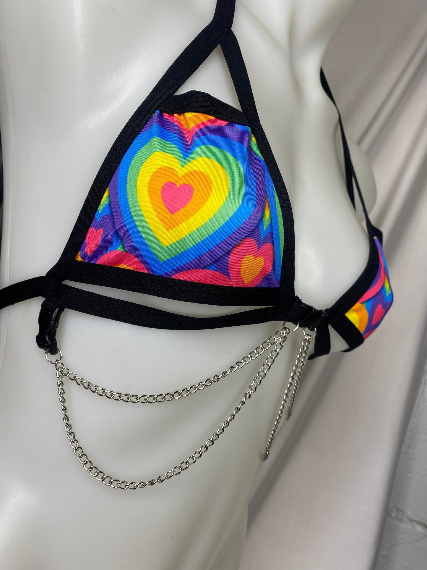 POSITIVE VIBRATIONS | Chain Cage Top, Festival Top, Rave Top with Chains