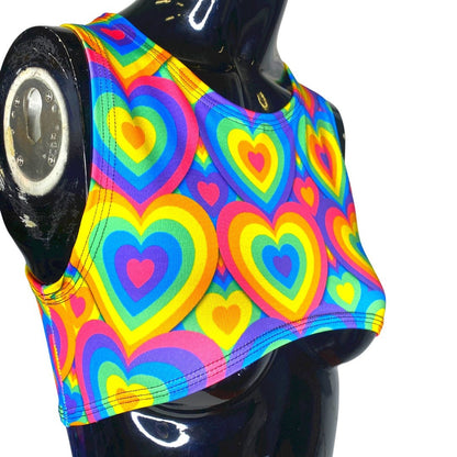 POSITIVE VIBRATIONS | Underboob Sporty Crop Top, Women's Festival Top, Rave Top