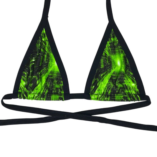 CYBER GRID | Bikini Top, Women's Festival Top, Rave Top