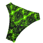 CYBER GRID | High Waisted High Cut Bottoms, Festival Bottoms, Rave Bottoms, Black Rave Outfit