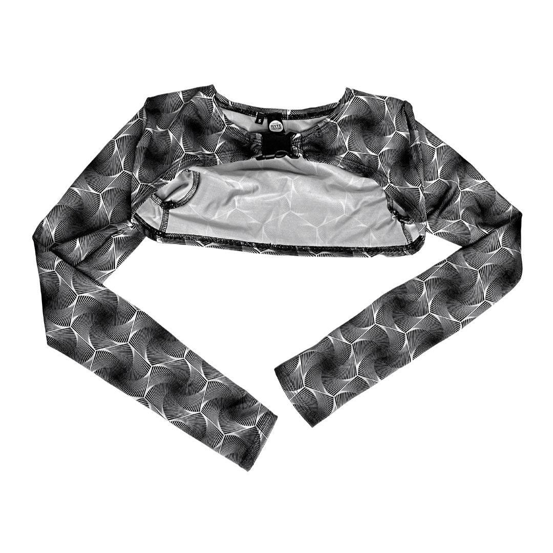 HEXX | Long Sleeve Buckle Top, Women's Festival Top, Rave Top