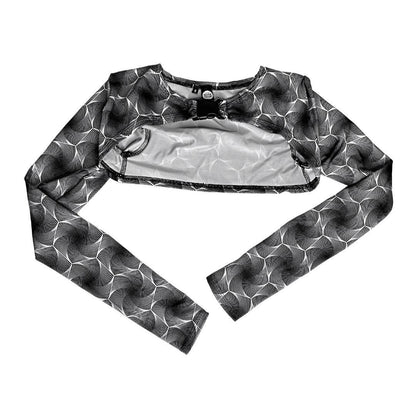 HEXX | Long Sleeve Buckle Top, Women's Festival Top, Rave Top