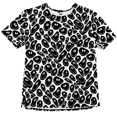 BLACK and White | Slim Fit Men's Rave T-shirt, Festival Shirt