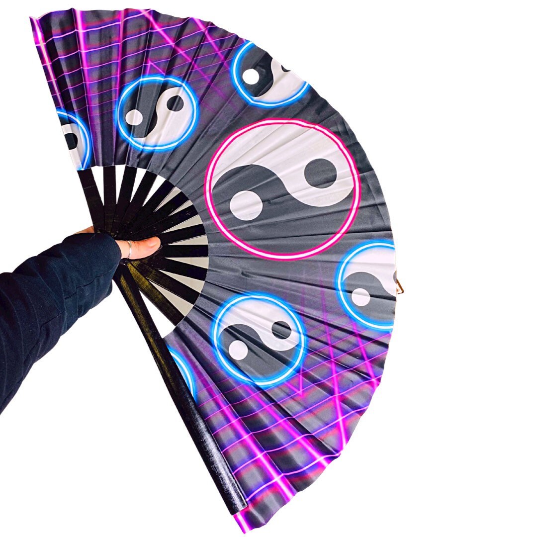 YIN YANG | Hand Fan, Rave Accessories, Festival Fan