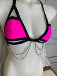 PINK BASIC B*TCH | Chain Cage Top, Festival Top, Rave Top with Chains