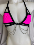 PINK BASIC B*TCH | Chain Cage Top, Festival Top, Rave Top with Chains