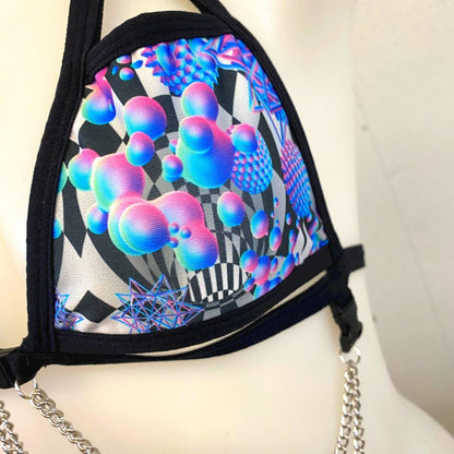 PORTAL PUZZLE | Chain Cage Top, Festival Top, Rave Top with Chains