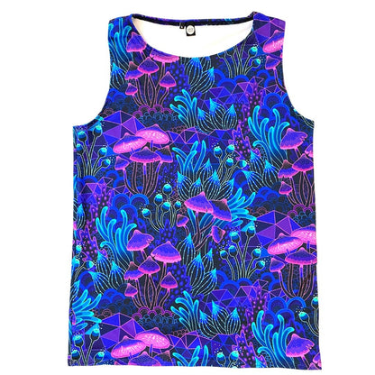 DAZED MUSHROOM | Slim Fit Men's Rave Tank Top, Festival Shirt