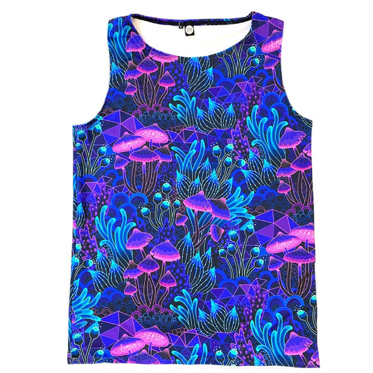 DAZED MUSHROOM | Slim Fit Men's Rave Tank Top, Festival Shirt