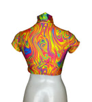 ALL THE GLOW | Crop Turtle Neck, Women's Festival Top, Rave Top
