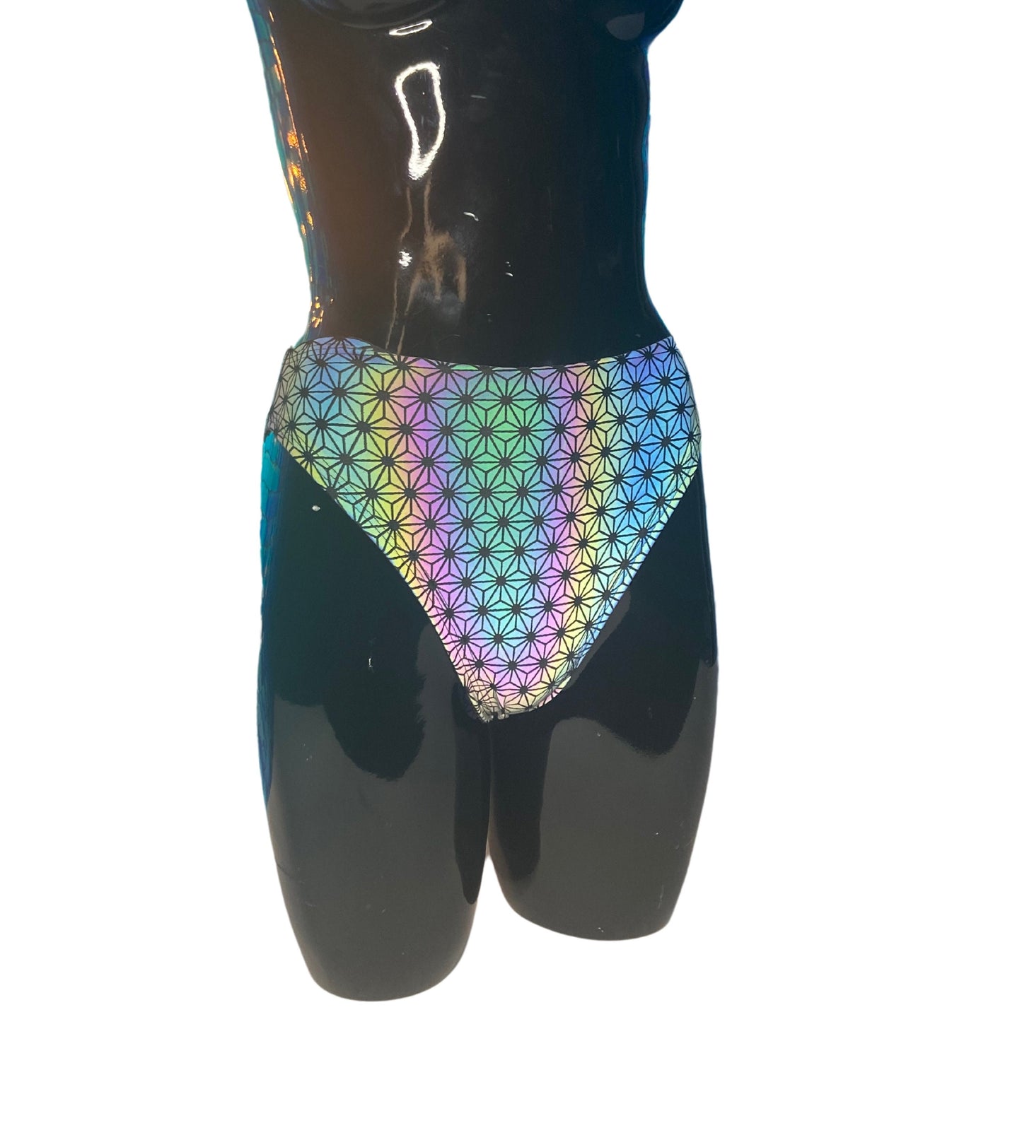SACRED GEO | REFLECTIVE | High Waisted High Cut Bottoms