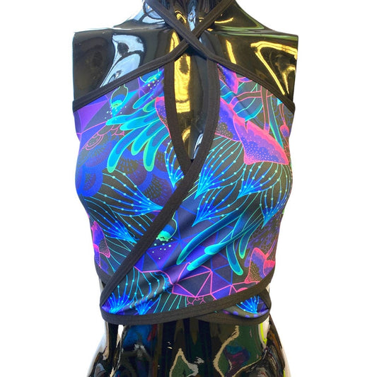 DAZED MUSHROOM | Lila Top, Women's Festival Top, Rave Top