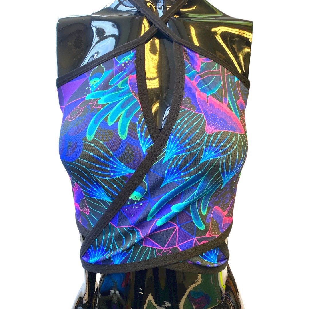 DAZED MUSHROOM | Lila Top, Women's Festival Top, Rave Top