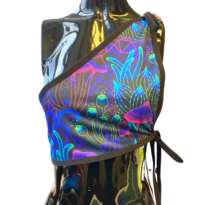 DAZED MUSHROOM | Lila Top, Women's Festival Top, Rave Top