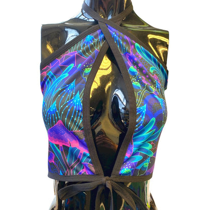 DAZED MUSHROOM | Lila Top, Women's Festival Top, Rave Top
