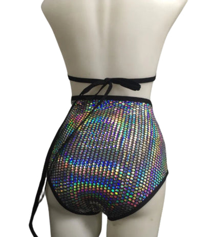 DISCO QUEEN | High Waisted Bottoms, Festival Bottoms, Rave Bottoms, Sparkle Rave Outfit