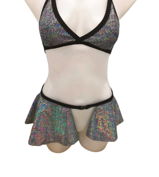 DISCO QUEEN | Ultra Mini Buckle Skirt, Rave Skirt, Festival Bottom