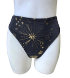 GOLD GODDESS VIBES | High Waisted High Cut Bottoms, Festival Bottoms, Rave Bottoms, Black Rave Outfit