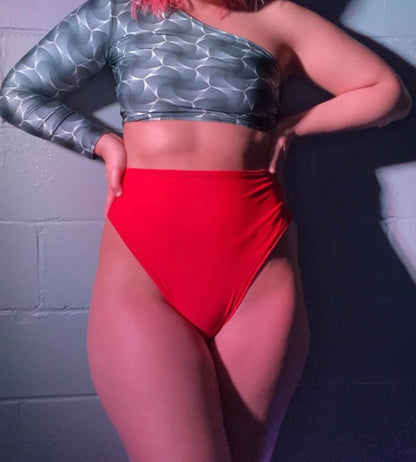HEXX | One Shoulder Long Sleeve Top, Women's Festival Top, Rave Top