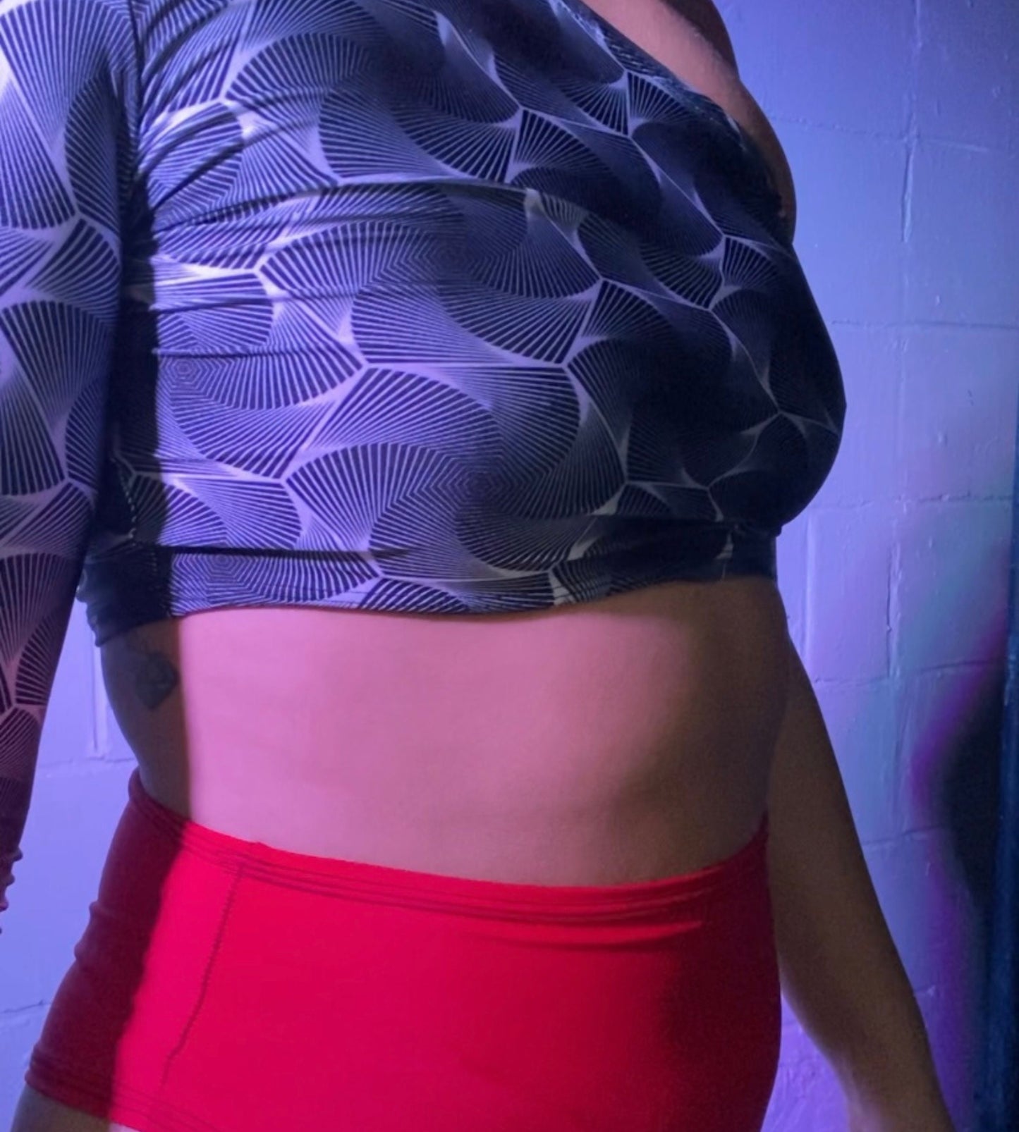HEXX | One Shoulder Long Sleeve Top, Women's Festival Top, Rave Top