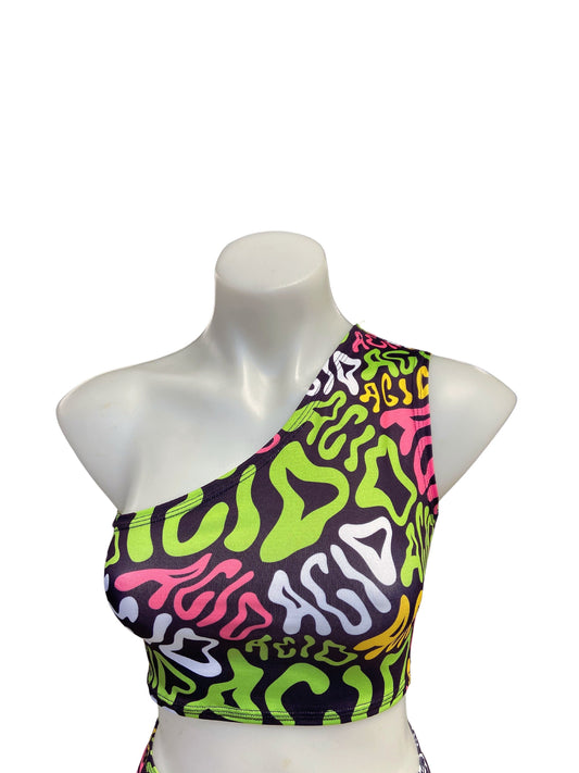 ACID | One Shoulder Top, Women's Festival Top, Rave Top