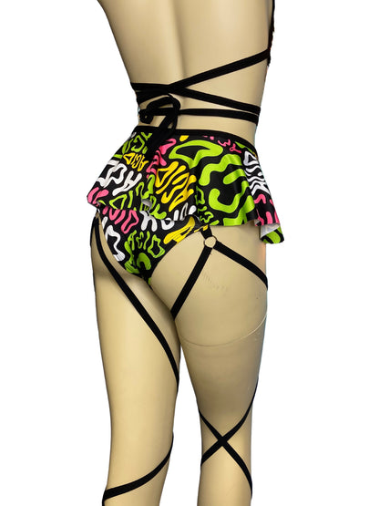ACID | Ultra Mini Buckle Skirt, Rave Skirt, Festival Bottom