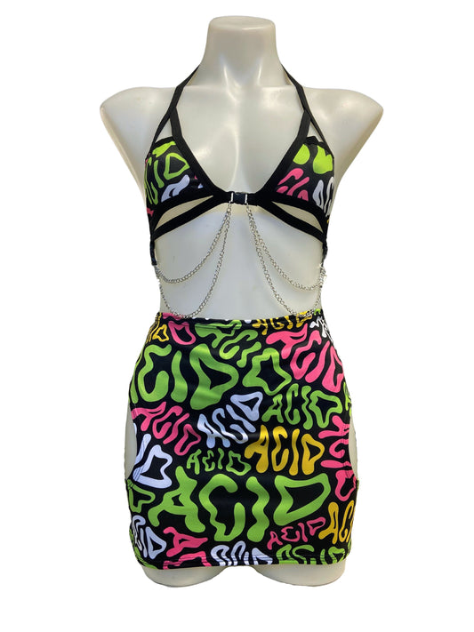 ACID | Chain Cage Top, Festival Top, Rave Top with Chains